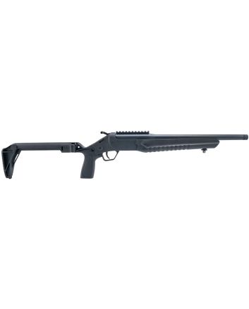 Rossi LWC300B-BKFS LWC300 Blackout Single Shot 16.50" Black Oxide Threaded Barrel, Black Picatinny Rail Alloy Steel Receiver, Folding Black Polymer Stock