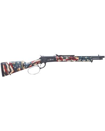 Howa CIT357LVRUSA Levtac 92 357 Mag 8+1 16.50" Matte Black Threaded Barrel &amp; Steel Receiver w/Picatinny Rail, Fixed Respect Camo (American Flag) Synthetic Stock, Right Hand