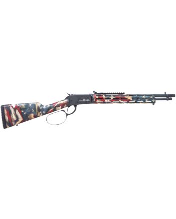 Citadel CIT44LVRUSA Levtac 92 44 Mag 8+1 16.50" Matte Black Threaded Barrel &amp; Steel Receiver w/Picatinny Rail, Fixed Respect Camo (American Flag) Synthetic Stock, Right Hand