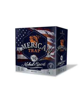 Nobel/Eurosports LLC ANS12FSC8 American Trap12Gauge 2.75" 1 1/8oz 8Shot 25 Per Box/10 Case