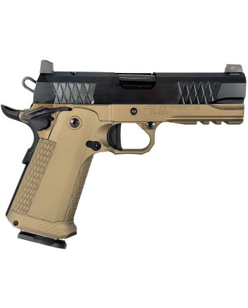 JACOB GREY FIREARMS TWC9EBB TWC99mm Luger 17+1 4.25" Black Bull Barrel, Black Optic Ready/Serrated Steel Slide, Battle Brown Aluminum Frame w/Beavertail &amp; Picatinny Rail