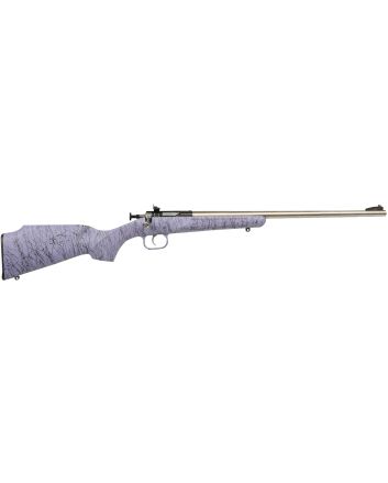 Crickett KSA2445 Gen2Youth 22 LR 1rd 16.13" Stainless Single Shot Barrel, Stainless Steel Receiver, Purple w/Black Webbing Fixed Synthetic Stock