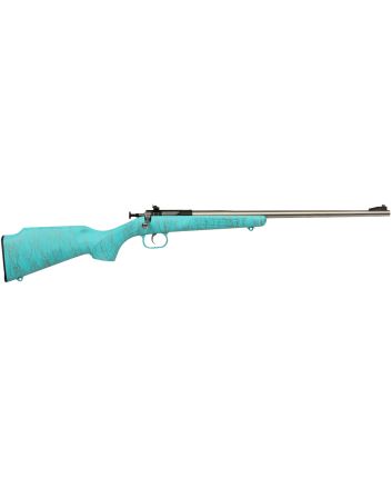 Crickett KSA2446 Gen2Youth 22 LR 1rd 16.13" Stainless Single Shot Barrel, Stainless Steel Receiver, Blue w/Gold Webbing Fixed Synthetic Stock