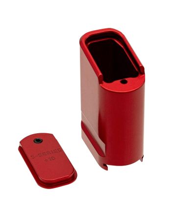 Shield Arms SAS15ME10RED Magazine ExtensionExtended 10rd Compatible w/ Shield Arms S15 Magazine Red Anodized Aluminum