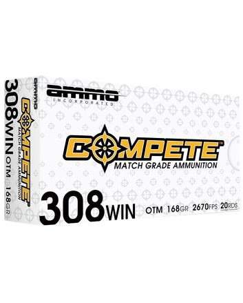 Ammo IncCompete308Win 168gr Open Tip Match 20 Per Box/10 Case