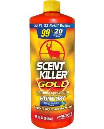 Wildlife Research 1261 Scent Killer Gold Spray Refill Odorless Scent 32 oz Bottle