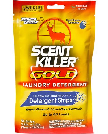 Wildlife Research 1285 Scent Killer Gold Laundry Detergent Strips Odor Eliminator Odorless Scent 60 Pack