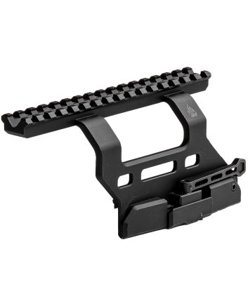 Leapers MTUAK01 Quick-Detachable AK Side MountMatte Black Anodized Aluminum 6.69" Long