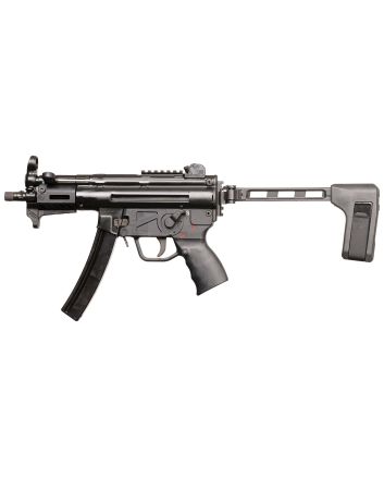 PTR9KT BR 9mm Luger 30+1 5.16" Black Nitride 3-Lug Threaded Barrel, M-LOK Handguard, Black Nitride Aluminum Picatinny Rail Receiver, Brace, Black Polymer Grip