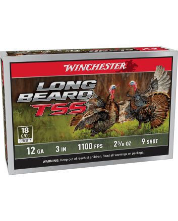 Winchester Ammo LBTSS1239 Long Beard TSS12Gauge 3" 2 3/8oz Tungsten 9Shot 5 Per Box/10 Case