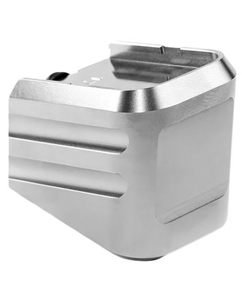 Cross Armory CRG+0MEG19SV Magazine ExtensionFits Glock 19/23/32 Gen 1-5 Silver Aluminum