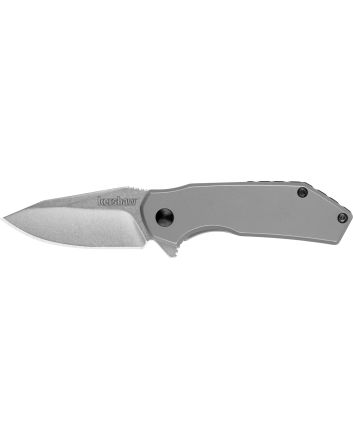 Kershaw 1375 ValveEDC 2.25" Folding Drop Point Plain Stonewashed 4Cr14 Blade, Bead Blasted Stainless Steel Handle