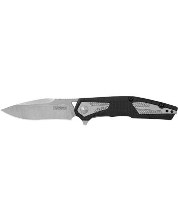 Kershaw 1390 TremoloEDC 3.13" Folding Clip Point Plain Stonewashed 4Cr14 Blade, Black GFN/SS Handle