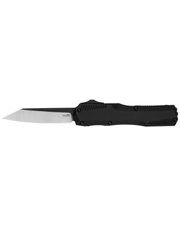 Kershaw 9000R LivewireAutomatic 3.30" OTF Reverse Tanto Plain Black PVD Flats/Satin Grinds CPM MagnaCut Steel Blade, Black Anodized Aluminum Handle