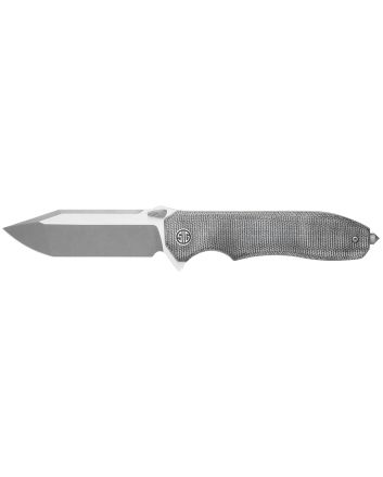 Sig Sauer Knives VA9SBT Validus3.78" Folding Modified Tanto Plain Dark Acid Stonewash/Satin M390 Steel Blade, 4.76" Salt &amp; Pepper Canvas Micarta Handle
