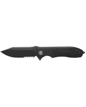 Sig Sauer Knives VA9BBS Validus3.78" Folding Drop Point Part Serrated Black PVD M390 Steel Blade, 4.76" Black Textured G10 Handle
