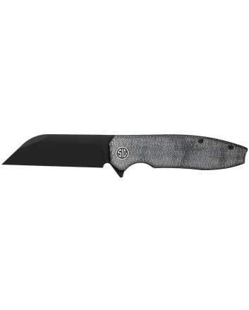 Sig Sauer Knives KA8BB Karak3.25" Folding Wharncliffe Plain Black PVD Nitro-V Blade, 4" Salt &amp; Pepper Micarta Handle
