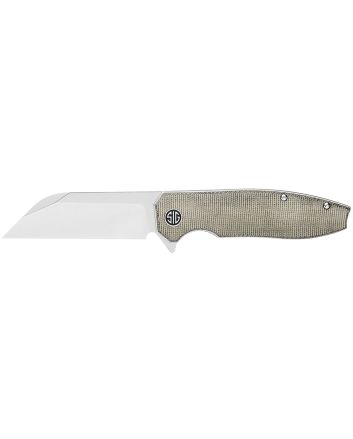Sig Sauer Knives KA7SG Karak3.25" Folding Wharncliffe Plain Black PVD Nitro-V Blade, 4" Green Canvas Micarta Handle