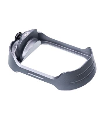 Tyrant CNC TDG19G5MWGREYBLKSCREWMagwell Fits Glock 19 Gen 5 Grey Aluminum