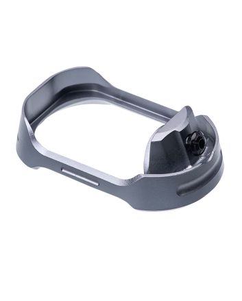 Tyrant CNC TDG17MWG5GREYBLACKSCREMagwell Fits Glock 17 Gen 5 Grey Aluminum