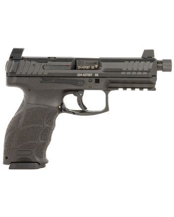 HK 81001168 VP9 Tactical 9mm Luger 10+1 4.70" Black Threaded Barrel, Black Cerakote Optic Ready/Serrated Steel Slide, Black Polymer Frame w/Picatinny Rail, Black Interchangeable Backstrap Grip