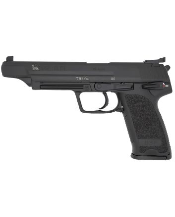 HK 81000368 USP V1 Elite 45 ACP 10+1 6.02" Stainless Stainless Steel Barrel, Black Long/Serrated Steel Slide, Black Polymer Frame, Black Polymer Grip