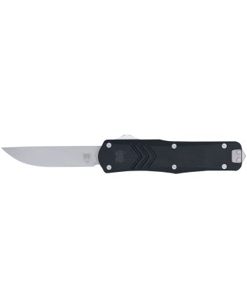 CobraTec Knives MBLKFSXGEN3DNS FS-X Gen III Medium 3" OTF Drop Point Plain Stonewashed D2 Steel Blade, 4.68" Aluminum Handle