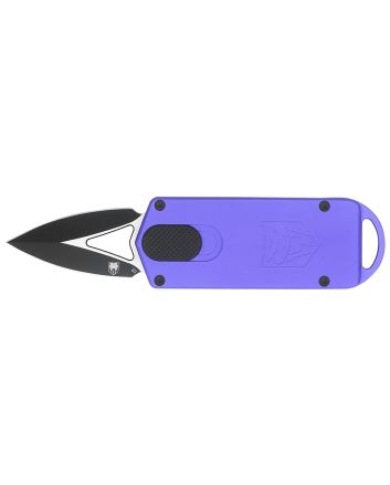 CobraTec Knives CTASPPUR ASP1.94" OTF Dagger Plain D2 Steel Blade, 3.31" Purple Aluminum Handle