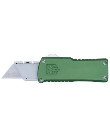 CobraTec Knives CTOTFUTODG UtilityOTF Plain Aluminum Blade, 3.38" OD Green Aluminum Handle