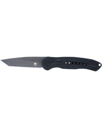 CobraTec Knives BLKDIABLOTNS DiabloAutomatic 3.50" Folding Plain Black Stonewashed D2 Steel Blade, 4.75" Black G10 Handle