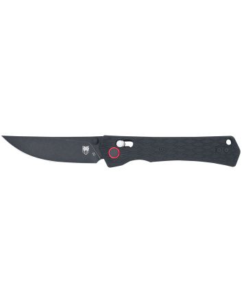 CobraTec Knives CTLEGBLK LegacyEDC 3.50" Folding Plain Black TiCN D2 Steel Blade, 5" Black Textured Aluminum/G10 Handle