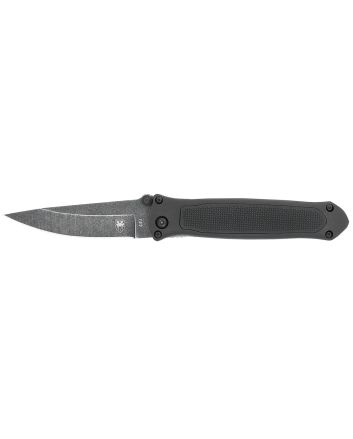 CobraTec Knives BLKHRQS Quick Strike3.25" Folding Drop Point Plain Stonewashed 440 SS Blade, 4.50" G10 Handle