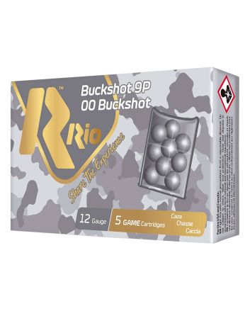 Rio Ammunition RB129 12Gauge 2.75" 00 Buck Shot 5 Per Box/50 Case