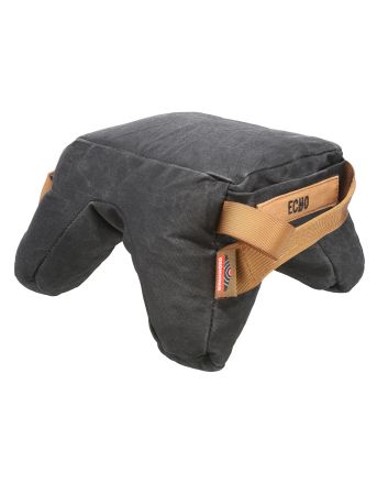 Birchwood Casey BC-BAG-SSEH Steady-Shot Echo Bag Heavyweight Prefilled Black Wax Canvas Front and Rear Bag