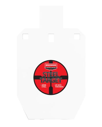 Birchwood Casey BC-47661 Pistol/Rifle Black/Red/White Steel Silhouette 0.38" Thick Hanging