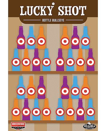Birchwood Casey BC-35772 Dirty Bird Target Lucky Shot Bottles 12" x 18" 6 Pack