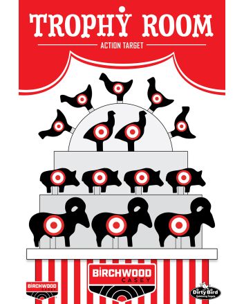 Birchwood Casey BC-35775 Dirty Bird Target Trophy Room 12" x 18" 6 Pack