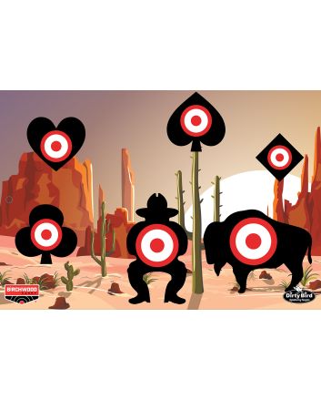 Birchwood Casey BC-35776 Dirty Bird Target Aces High 12" x 18" 6 Pack