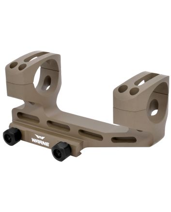 Warne LRSKEL1DE Skeletonized Scope Mount/Ring Combo Extended Dark Earth Aluminum 1" Tube MSR 20 MOA