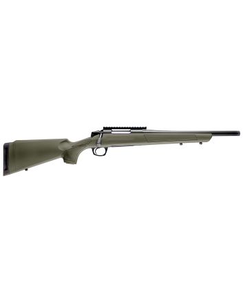CVA CR3903SB Cascade SR Compact 308 Win 4+1 16.50" Graphite Black Cerakote Threaded Barrel, Graphite Black Cerakote Picatinny Rail Steel Receiver, Fixed OD Green Synthetic Stock