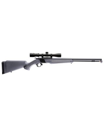 CVA PR2119SCP Wolf w/Optic 50 Cal 24" Blued Steel Barrel &amp; Drilled &amp; Tapped Steel Receiver, Fixed Stealth Gray Synthetic Stock, KonusShot 3-9x32mm