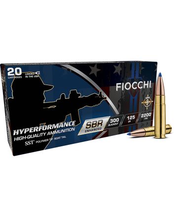 Fiocchi 300BKSBA Hyperformance300Blackout 125gr Super Shock Tip 20 Per Box/10 Case