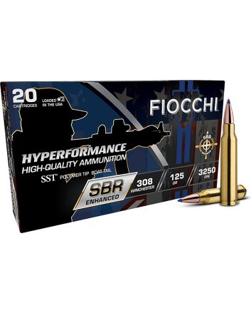 Fiocchi 308SBRA Hyperformance308Win 125gr Super Shock Tip 20 Per Box/10 Case