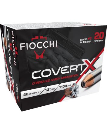 Fiocchi 38CCWA CovertX38Special +P 125gr Jacketed Hollow Point 20 Per Box/10 Case
