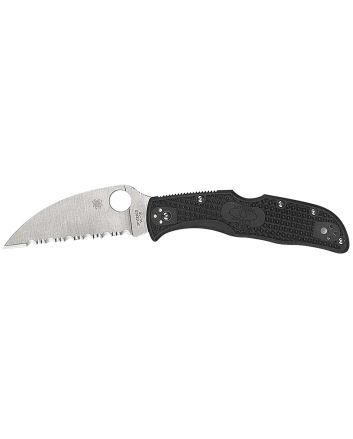 Spyderco C243FPWCBK Endela Lightweight 3.40" Folding Wharncliffe Plain VG-10 SS Blade, Black Textured FRN Handle