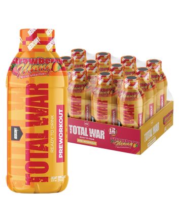 Redcon1 RC1TWRTDSM12 Total War Ready to Drink Strawberry Mango 12 Pack
