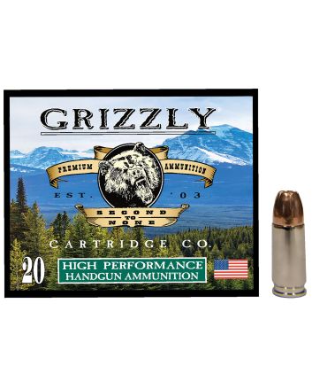 Grizzly Ammo GC9MM2 9mm 124gr Jacketed Hollow Point 20 Per Box/10 Case