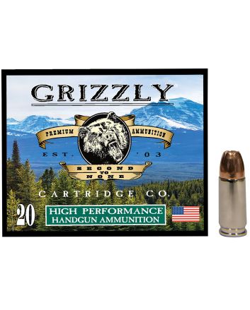 Grizzly Ammo GC9+P+CM9 9mm+P 115gr Jacketed Hollow Point 20 Per Box/10 Case
