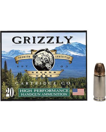 Grizzly Ammo GC9+P+CM10 9mm+P 124gr Jacketed Hollow Point 20 Per Box/10 Case