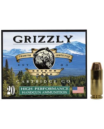 Grizzly Ammo GC10CM2 10mmAuto 200gr Full Metal Jacket Flat Point 20 Per Box/10 Case